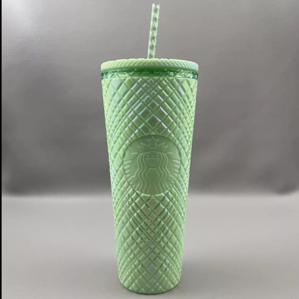 NWT Starbucks x Summer 2024 Iridescent Mint Jade Green Jewel Venti Tumbler 💚